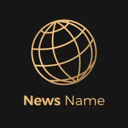 Elegant Gold Globe Design Representing Global News Logo Template