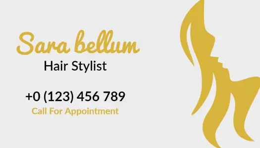Elegant Gold Hair Stylist Appointment Salon Business Card Template