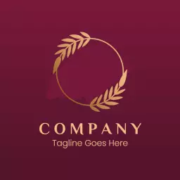 Elegant Gold Laurel Wreath Symbolizing Luxury Brand Identity Logo Template