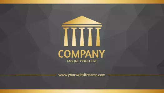 Elegant Gold Lawyer Firm Business Card Template