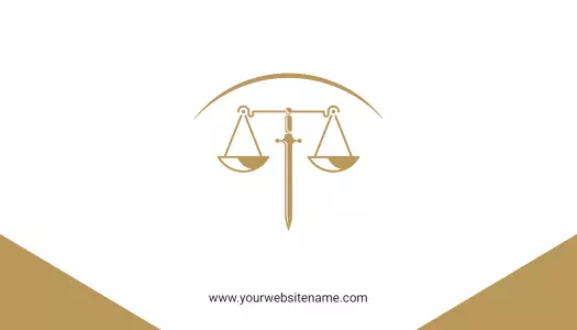 Elegant Gold Lawyer Professional Business Card Template
