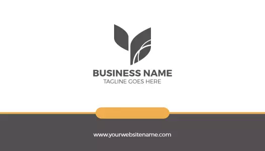 Elegant Gold Leaf Interior Design Business Card Template