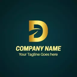 Elegant Gold Letter D Design for Royal Branding Logo Template