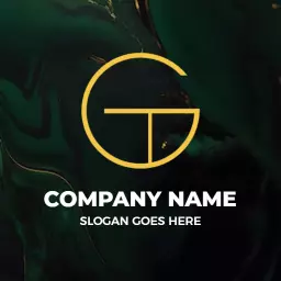 Elegant Gold Letter Design Showcasing G Letter Logo Template