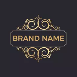 Elegant Gold Ornate Design Reflecting Luxury Brand Identity Logo Template