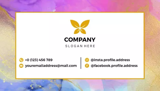 Elegant Gold Resin Art Business Card Template