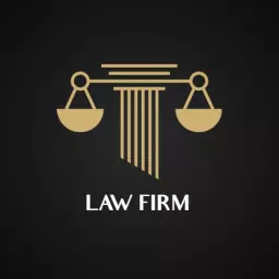 Elegant Gold Scales of Justice Representing Law Firm Logo Template