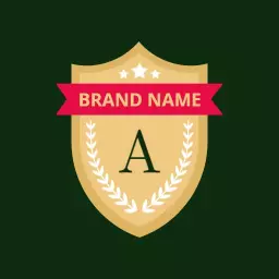 Elegant Gold Shield Design Representing Brand Identity Logo Template