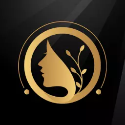 Elegant Gold Silhouette of a Woman Representing Royal Logo Template