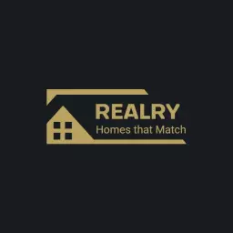 Elegant Gold Typography Featuring Realty and Homes that Match Logo Template