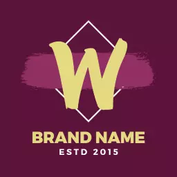 Elegant Gold W Letter Design with Modern Branding Elements Logo Template