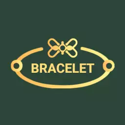 Elegant Golden Bracelet Design with Decorative Bow Logo Template