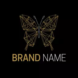 Elegant Golden Butterfly Design for Unique Brand Logo Template