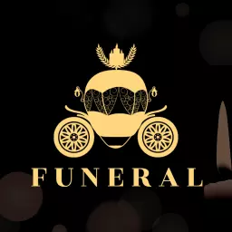 Elegant Golden Carriage Design Emphasizing Funeral Services Logo Template