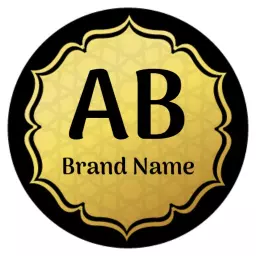 Elegant Golden Circular Emblem for Brand Identity Logo Template