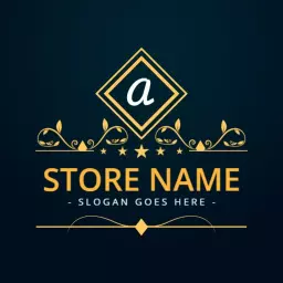 Elegant Golden Decorative Design for Specialty Store Logo Template