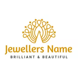 Elegant Golden Design Highlighting Exquisite Jewelry Logo Template