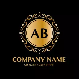 Elegant Golden Design Showcasing Luxury Brand Identity Logo Template