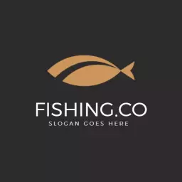 Elegant Golden Fish Design Capturing the Fishing Essence Logo Template