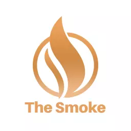 Elegant Golden Flame Design Symbolizing Quality Smoke Logo Template
