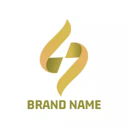 Elegant Golden Flame Symbol Representing Business Growth Logo Template