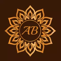 Elegant Golden Flower Design Showcasing Royal Aesthetic Logo Template