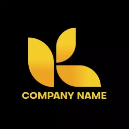 Elegant Golden Leaf Design Representing Royal Heritage Logo Template