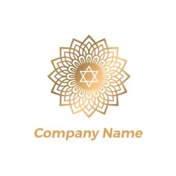 Elegant Golden Mandala Design with Company Name Logo Template