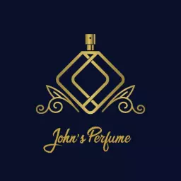 Elegant Golden Perfume Bottle Design in Luxury Branding Logo Template