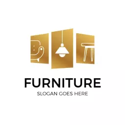 Elegant Golden Royal Furniture Design for Luxurious Spaces Logo Template