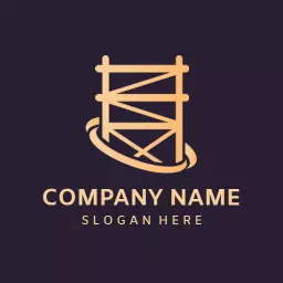 Elegant Golden Scaffolding Design with Modern Touch Logo Template