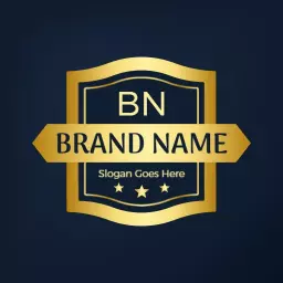 Elegant Golden Shield Design for Premium Branding Logo Template
