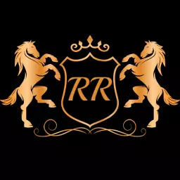 Elegant Golden Shield with Horses Embodying Royal Emblem Logo Template