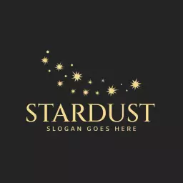 Elegant Golden Stardust Design Enhanced with Business Theme Logo Template