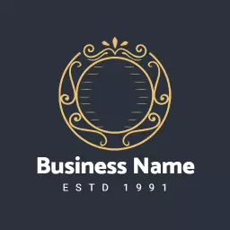 Elegant Golden Swirl Design Reflecting Vintage Aesthetics Logo Template