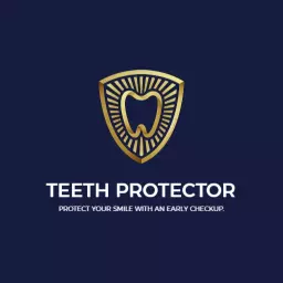 Elegant Golden Tooth Design Emphasizing Dental Care Logo Template