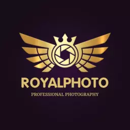 Elegant Golden Wings Symbolizing Professional Photography Logo Template