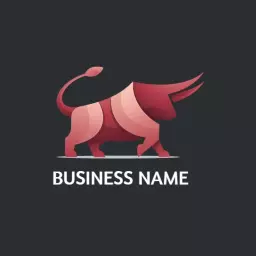 Elegant Gradient Bull Design Representing Strength Logo Template