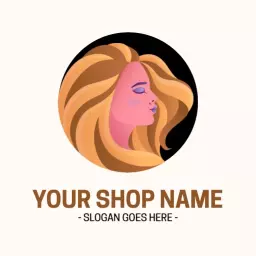 Elegant Gradient Design Featuring a Stylish Woman Logo Template