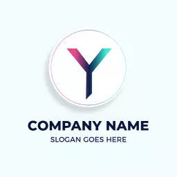Elegant Gradient Design Featuring Y Letter for Branding Logo Template