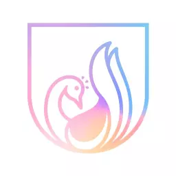 Elegant Gradient Peacock Design with Soft Colors Logo Template