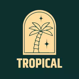 Elegant Green and Beige Palm Tree Design for Tropical Logo Template