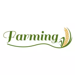 Elegant Green and Beige Wheat Themed Farming Logo Template
