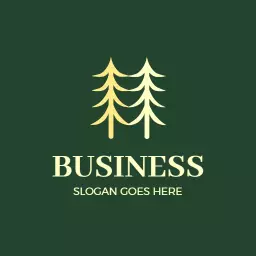 Elegant Green and Yellow Tree Design for Business Logo Template
