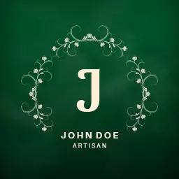 Elegant Green Artisan Design Featuring J Letter Logo Template