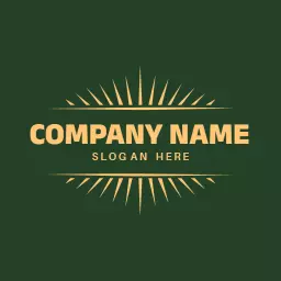Elegant Green Background with Radiant Company Logo Template