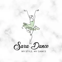Elegant Green Ballerina Dancing with Graceful Style Logo Template