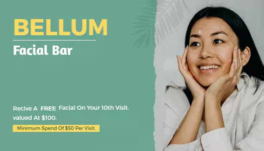 Elegant Green Beauty Facial Services Business Card Template