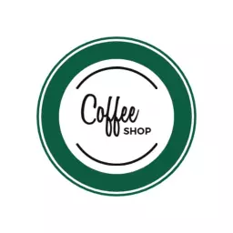 Elegant Green Circle Design for a Cozy Coffee Shop Logo Template