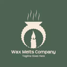 Elegant Green Design Featuring Cozy Wax Melts Company Logo Template
